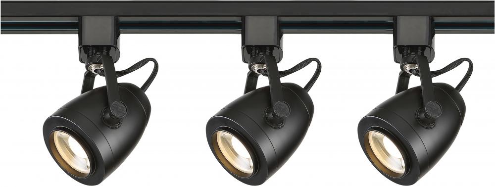 3 Light - Track Lighting Kit - 12 Watt LED per Head - 3000K - 4 foot Track - 36 degree - Pinch back