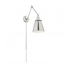 Nuvo 60/7368 - Bayard Swing Arm Lamp; Polished Nickel with Switch; Polished Nickel Finish