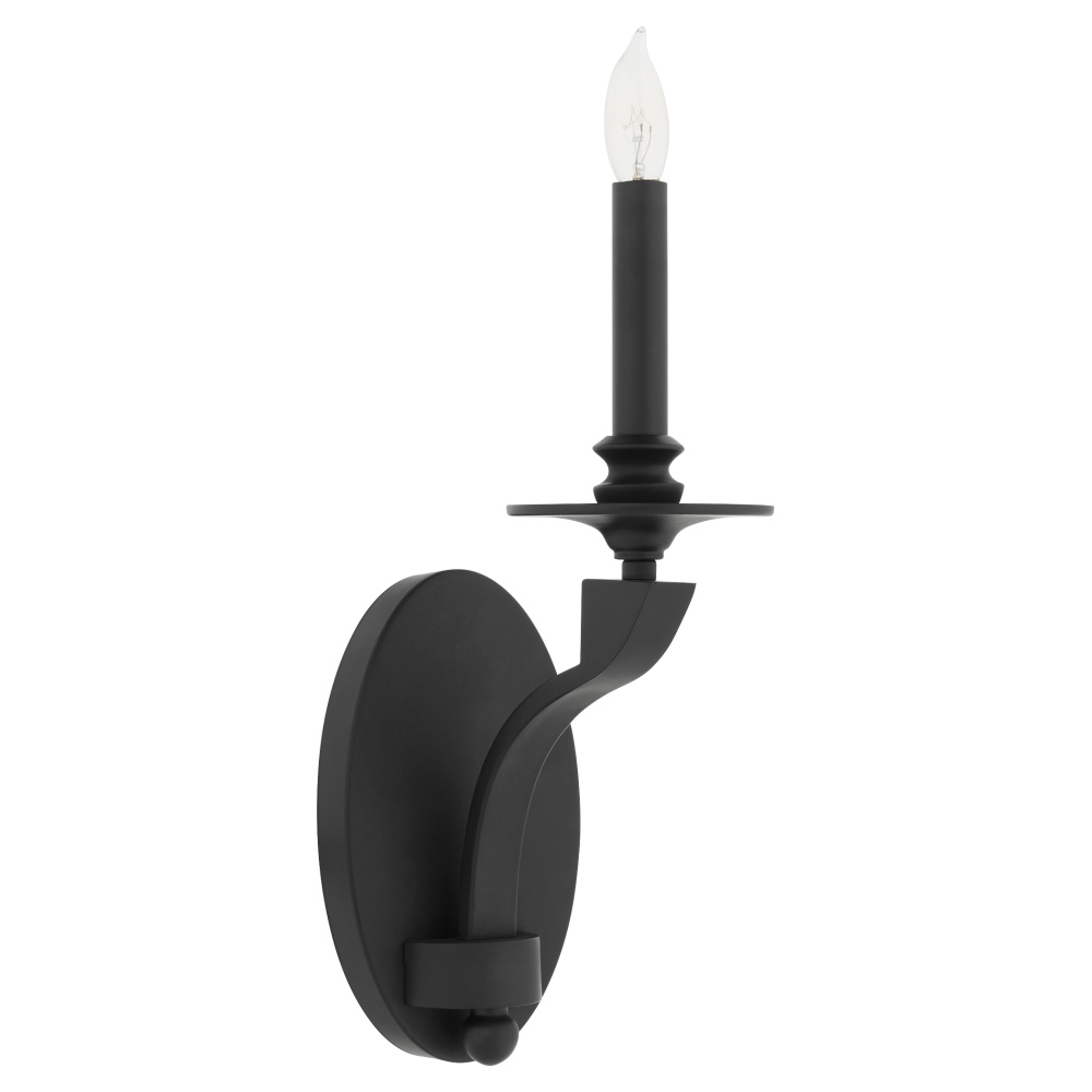 CHANTELLE 1 LIGHT WALL MOUNT - MATTE BLACK