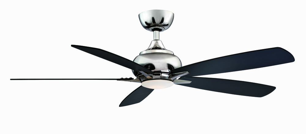 Doren 52 inch Indoor Ceiling Fan with LED Light Kit - Polished Nickel