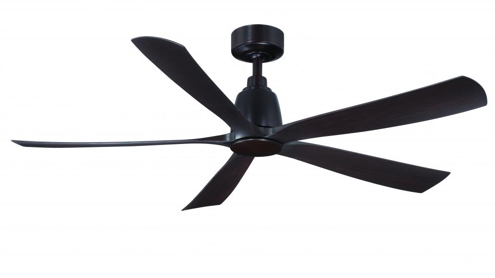 Kute5 52 inch Indoor/Outdoor Ceiling Fan - Dark Bronze with Dark Walnut blades