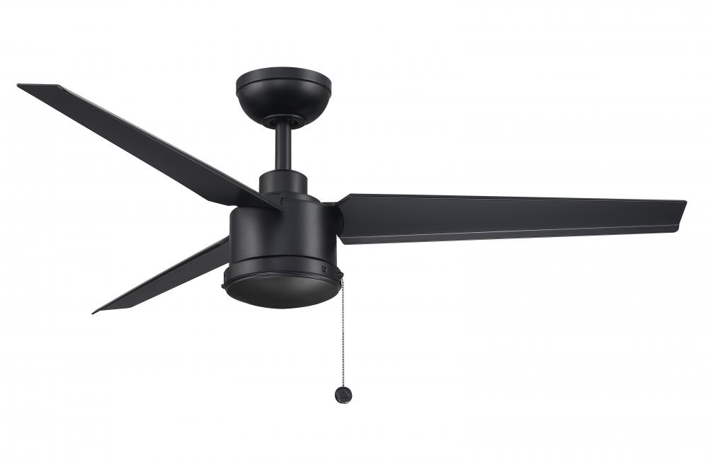 PC/DC 52 inch Indoor/Outdoor Ceiling Fan - Black