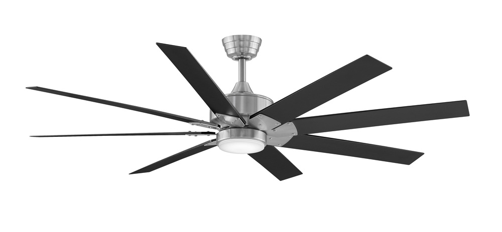 Levon Custom Indoor/Outdoor Ceiling Fan DC Motor - Brushed Nickel