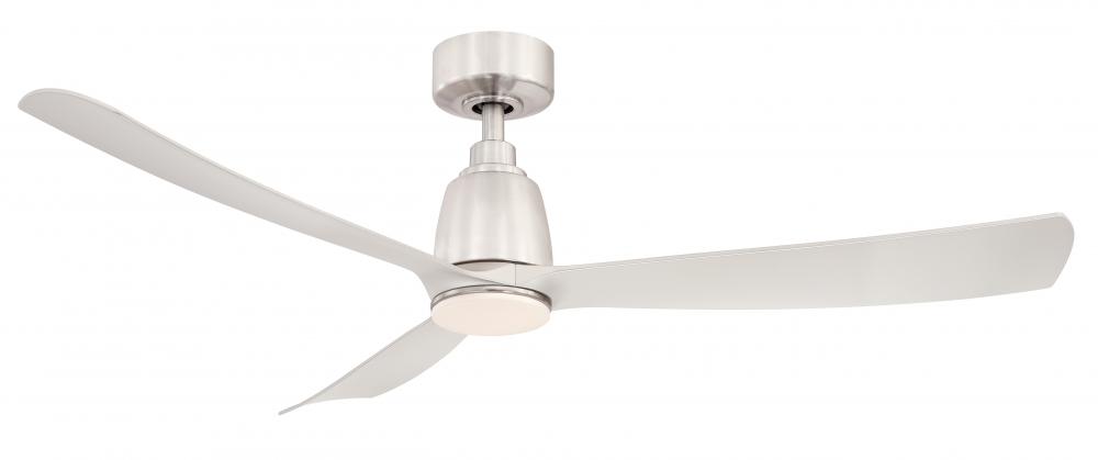 Kute 52 inch Indoor/Outdoor Ceiling Fan - Brushed Nickel with Brushed Nickel blades