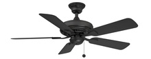 Fanimation FP9044BLW - Edgewood 44 inch Indoor/Outdoor Ceiling Fan - Black with Black blades