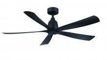Fanimation FPD5534BL - Kute5 52 inch Indoor/Outdoor Ceiling Fan - Black with Black blades