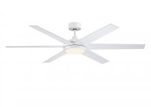 Fanimation FPD6605MW - Brawn 64 inch Indoor/Outdoor Ceiling Fan with LED CCT Select Light Kit