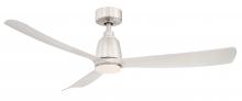 Fanimation FPD8534BN - Kute 52 inch Indoor/Outdoor Ceiling Fan - Brushed Nickel with Brushed Nickel blades